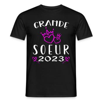 Grande Sœur 2023 - T-shirt homme - noir - Devant - AI Model Male 178 light (178cm)