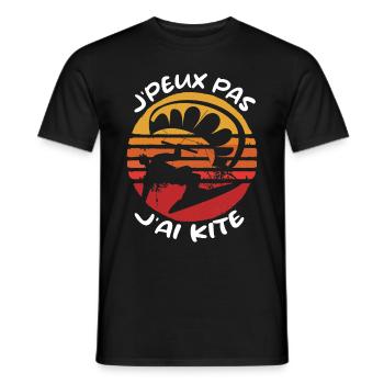 Je Peux Pas J'ai Kite Cadeau Humour - T-shirt homme - noir - Devant - AI Model Male 178 light (178cm)