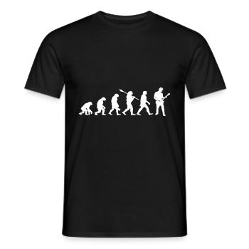evolution guitariste - T-shirt homme - noir - Devant - AI Model Male 178 light (178cm)