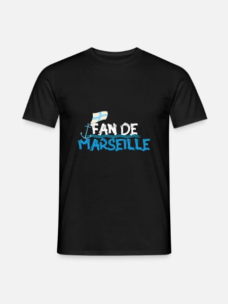 Fan de Marseille - T-shirt homme - noir
