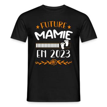 future mamie 2023 - T-shirt homme - noir - Devant - AI Model Male 178 light (178cm)