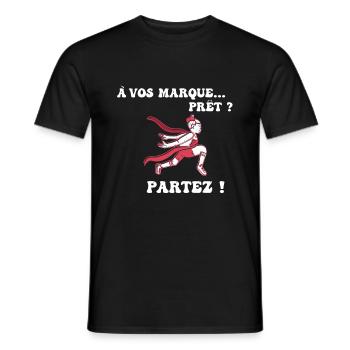 À vos marques.. Prêts? Partez! - T-shirt homme - noir - Devant - AI Model Male 178 light (178cm)