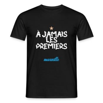 1993 A Jamais les premiers - T-shirt homme - noir - Devant - AI Model Male 178 light (178cm)