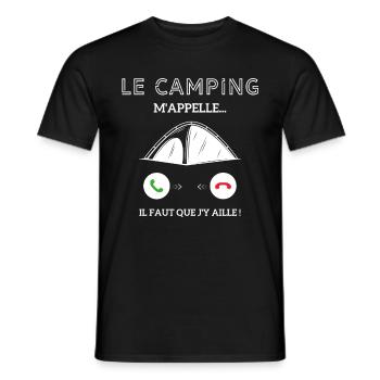 le campagne m'appelle il faut que j'y aille! - T-shirt homme - noir - Devant - AI Model Male 178 light (178cm)