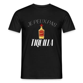 Je peux pas j'ai Tequila - T-shirt homme - noir - Devant - AI Model Male 178 light (178cm)