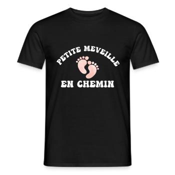 Petite merveille en chemin - T-shirt homme - noir - Devant - AI Model Male 178 light (178cm)