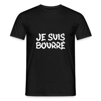 surprise je suis bourré - T-shirt homme - noir - Devant - AI Model Male 178 light (178cm)