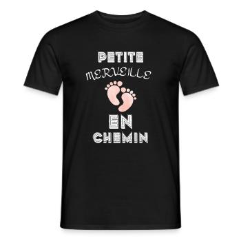 Petite merveille en chemin - T-shirt homme - noir - Devant - AI Model Male 178 light (178cm)