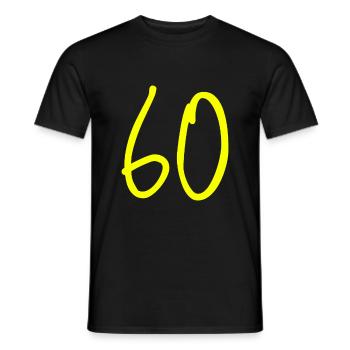 birthday gift 60 years - Men's T-Shirt - black - Front - AI Model Male 178 light (178cm)
