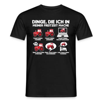 Traktor Trecker Bauer Freizeit Dinge als Landwirt - Männer T-Shirt - Schwarz - Vorne - AI Model Male 178 light (178cm)