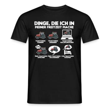 Traktor Trecker Bauer Freizeit Dinge als Landwirt - Männer T-Shirt - Schwarz - Vorne - AI Model Male 178 light (178cm)