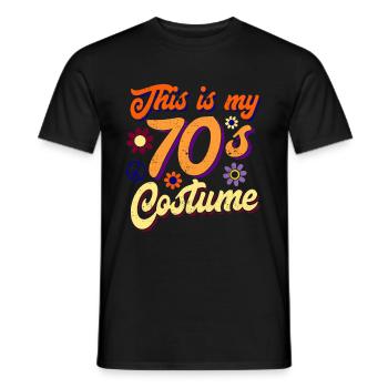 Das ist mein 70er Jahre Kostüm Retro Vintage Hippy - Männer T-Shirt - Schwarz - Vorne - AI Model Male 178 light (178cm)