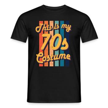 This is my 70s costume retro vintage hippy - Men's T-Shirt - black - Front - AI Model Male 178 light (178cm)