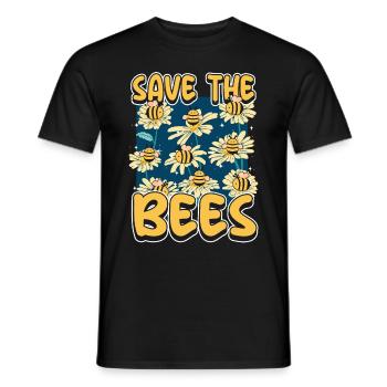 Save the Bees Beekeeper sweet bee and bees - Men's T-Shirt - black - Front - AI Model Male 178 light (178cm)