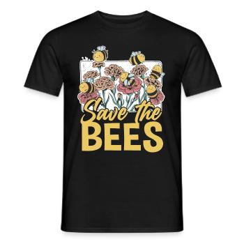 Save the Bees Beekeeper sweet bee and bees - Men's T-Shirt - black - Front - AI Model Male 178 light (178cm)