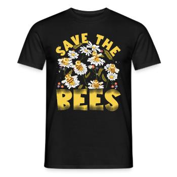 Save the Bees Beekeeper sweet bee and bees - Men's T-Shirt - black - Front - AI Model Male 178 light (178cm)