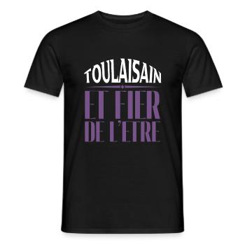 Toulousaine et fière de l'être - T-shirt homme - noir - Devant - AI Model Male 178 light (178cm)