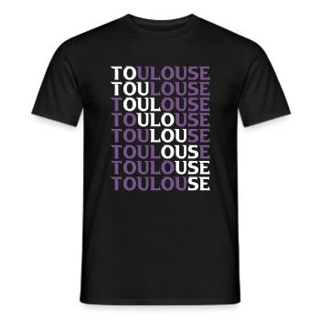 Toulouse France Ville Vacances Cadeau Rengaine - T-shirt homme - noir - Devant - AI Model Male 178 light (178cm)