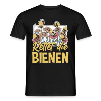 Rettet die Bienen Imker süßes Biene und Bienen - Männer T-Shirt - Schwarz - Vorne - AI Model Male 178 light (178cm)
