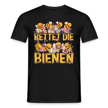 Rettet die Bienen Imker süßes Biene und Bienen - Männer T-Shirt - Schwarz - Vorne - AI Model Male 178 light (178cm)