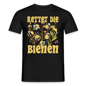 Rettet die Bienen Imker süßes Biene und Bienen - Männer T-Shirt - Schwarz - Vorne - AI Model Male 178 light (178cm)
