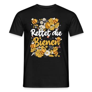 Rettet die Bienen Imker süßes Biene und Bienen - Männer T-Shirt - Schwarz - Vorne - AI Model Male 178 light (178cm)