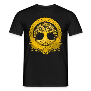 Yggdrasil Arbre de Vie Viking Symbole nordique - T-shirt homme - noir - Devant - AI Model Male 178 light (178cm)