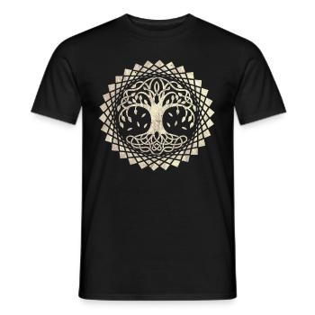 Yggdrasil Arbre de Vie Viking Symbole nordique - T-shirt homme - noir - Devant - AI Model Male 178 light (178cm)