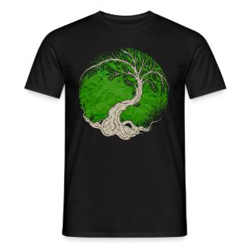 Yggdrasil Arbre de Vie Viking Symbole nordique - T-shirt homme - noir - Devant - AI Model Male 178 light (178cm)