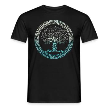 Yggdrasil Arbre de Vie Viking Symbole nordique - T-shirt homme - noir - Devant - AI Model Male 178 light (178cm)