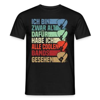 Rocker und Gitarrenliebhaber alle coolen Rockbands - Männer T-Shirt - Schwarz - Vorne - AI Model Male 178 light (178cm)