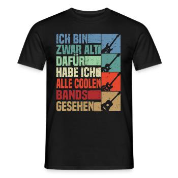 Rocker und Gitarrenliebhaber alle coolen Rockbands - Männer T-Shirt - Schwarz - Vorne - AI Model Male 178 light (178cm)