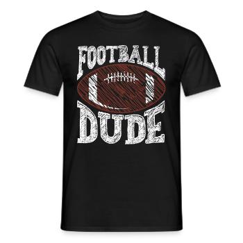 Footballl Dude American Football US Sport - Männer T-Shirt - Schwarz - Vorne - AI Model Male 178 light (178cm)