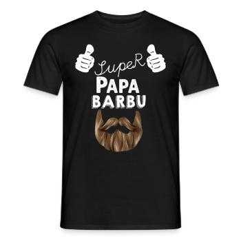 Super Papa Barbu C'est Mon papa D'Amour - T-shirt homme - noir - Devant - AI Model Male 178 light (178cm)