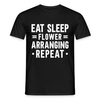 Manger, Sleeping Flower Shop - T-shirt homme - noir - Devant - AI Model Male 178 light (178cm)