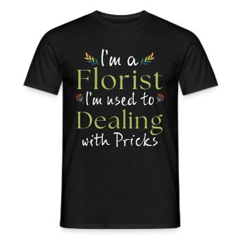 Floristen Rosendorn Stacheln - Männer T-Shirt - Schwarz - Vorne - AI Model Male 178 light (178cm)