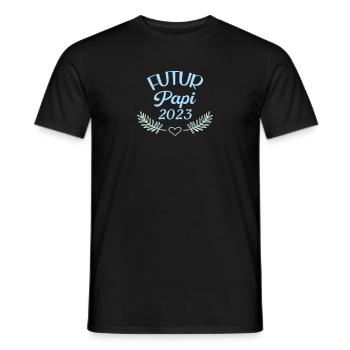 Futur Papi 2023 Idée Cadeau Annonce Grossesse - T-shirt homme - noir - Devant - AI Model Male 178 light (178cm)