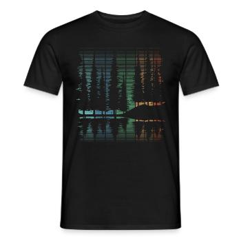 Retro Forest Randonnée en plein air Nature - T-shirt homme - noir - Devant - AI Model Male 178 light (178cm)
