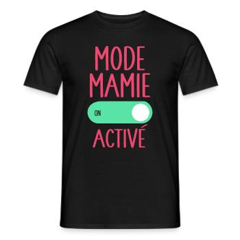 Mode Mamie Activé Idée Cadeau Annonce Grossesse - T-shirt homme - noir - Devant - AI Model Male 178 light (178cm)