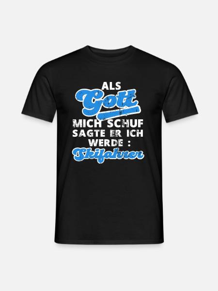 Lustiger Skifahrer Skifahren Ski Spruch - Männer T-Shirt - Schwarz