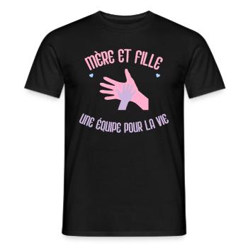 Mère Et Fille Idée Cadeau Fête Des Mères - T-shirt homme - noir - Devant - AI Model Male 178 light (178cm)