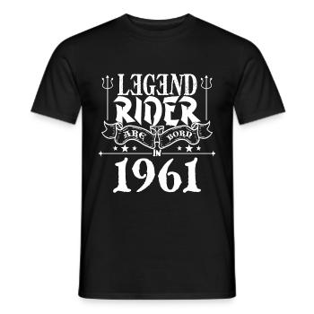 Legend rider Are born in 1961 - T-shirt homme - noir - Devant - AI Model Male 178 light (178cm)