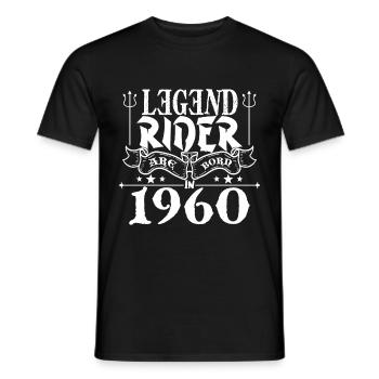Legend Rider Are geboren 1960 - Männer T-Shirt - Schwarz - Vorne - AI Model Male 178 light (178cm)