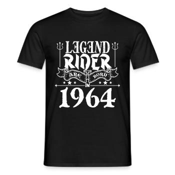Legend rider Are born in 1964 - T-shirt homme - noir - Devant - AI Model Male 178 light (178cm)