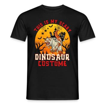 Halloween-mama-dinosaurier, Der Slogan-jungen Sagt - Männer T-Shirt - Schwarz - Vorne - AI Model Male 178 light (178cm)