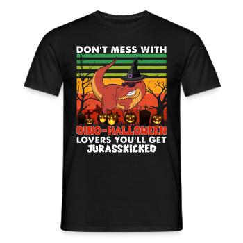 Chapeau de sorcière de dinosaure - Dino Halloween Lovers - T-shirt homme - noir - Devant - AI Model Male 178 light (178cm)