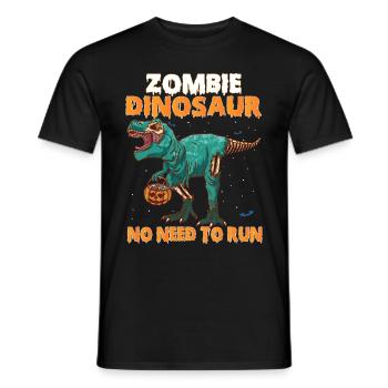 Les dinosaures zombies n’ont pas besoin de courir - - T-shirt homme - noir - Devant - AI Model Male 178 light (178cm)