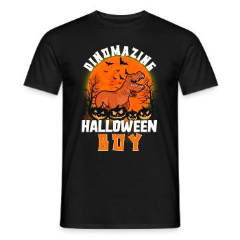 Dinomazing Halloween Boy Dinosaure Proverbe - T-shirt homme - noir - Devant - AI Model Male 178 light (178cm)