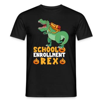 Halloween Dino Dinosaur Inscription Rex - T-shirt homme - noir - Devant - AI Model Male 178 light (178cm)