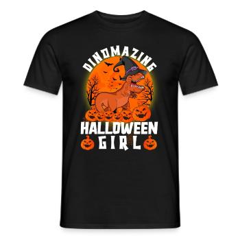 Dinomazing Halloween Girl Dinosaur - Men's T-Shirt - black - Front - AI Model Male 178 light (178cm)